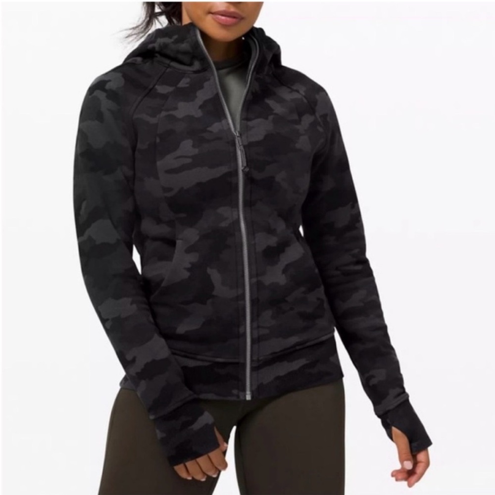 LuluLemon Black Camo Zip-Up Jacket